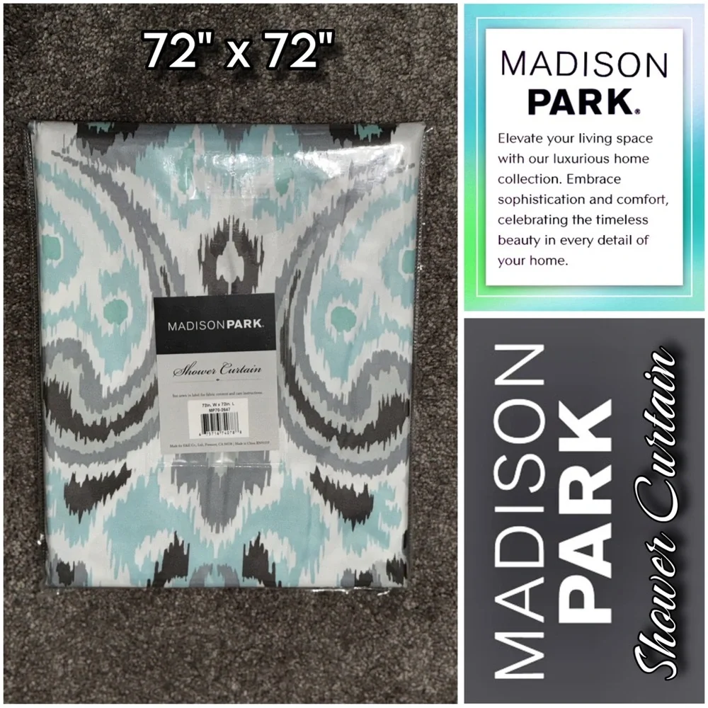 NWT - MADISON PARK - Shower Curtain 72